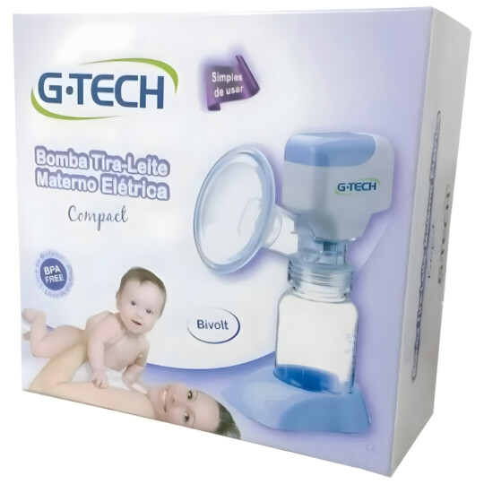 Bomba Tira Leite Materno Elétrica Gtech Blacomp Transparente