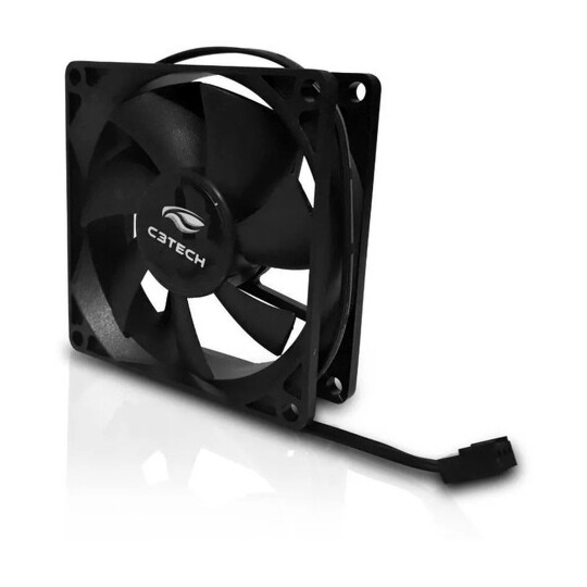 Cooler FAN C3TECH Storm 8cm 3 Pinos Sem Embalagem - F7-MB10BK
