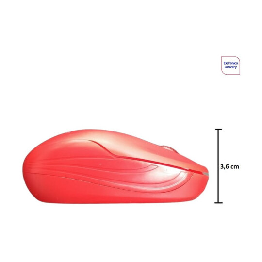 Mouse Óptico com fio Usb Vermelho Multilaser - MO292
