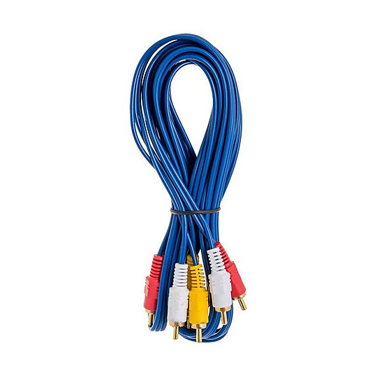 Cabo Rca para Rca 1.5 Metros Gold Azul - LOTUS 