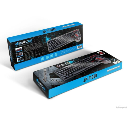 Kit Teclado e Mouse Gamer Led Sem Fio Verde - JP-T1000