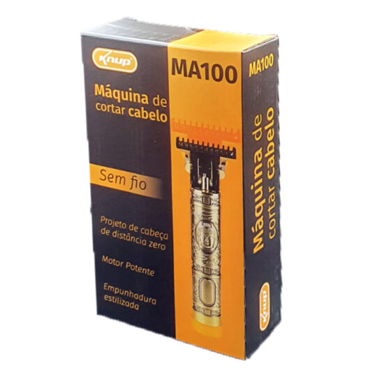 Maquina de Cortar Cabelo Sem Fio para Acabamento 5w Knup - KP-MA100