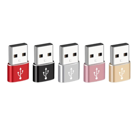 Adaptador Type-C Fêmea para USB Macho Verde - ZJT-USB-TC