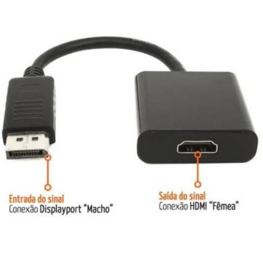 Cabo Displayport para HDMI Adaptador Conversor de Vídeo - BL-037