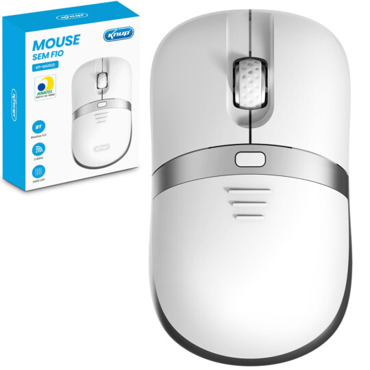 Mouse sem Fio Bluetooth & Wireless 2.4Ghz 2400 dpi KNUP - KP-MU022