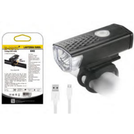 Lanterna Farol de Bicicleta Recarregável Usb 800mah Bmax - BM-8508