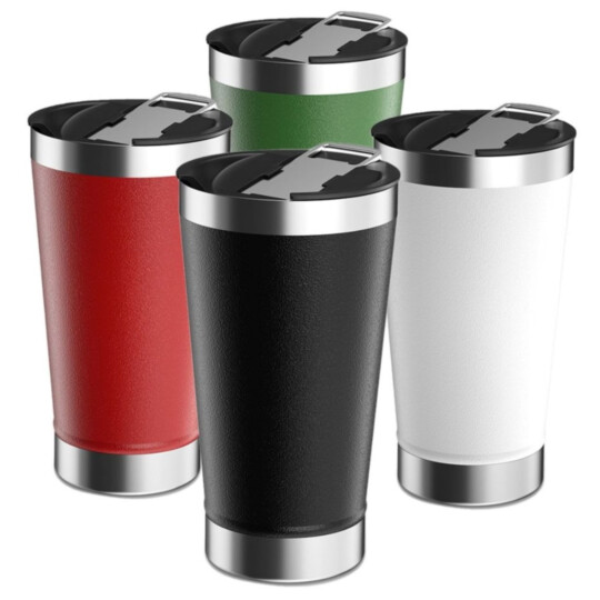 Copo Térmica Cerveja Aço Inox 473ml sem Estampa com Abridor 04040 - PINOT