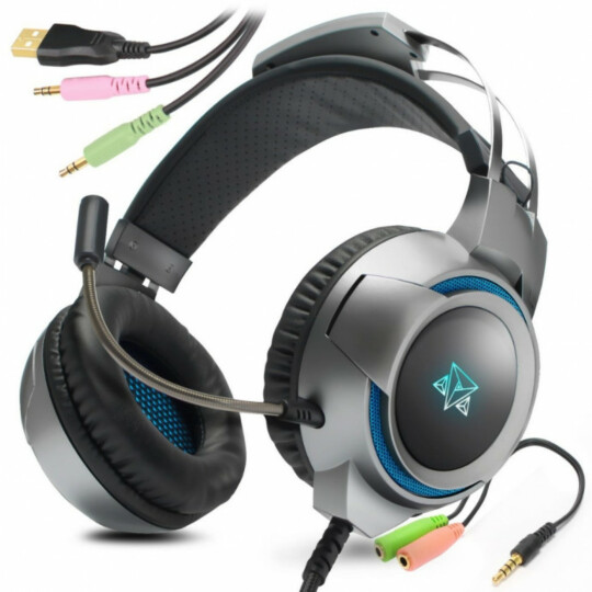 Fone Headset Gamer Para Celular Ps4 P2 Led Kira Adamantiun - AH-1000