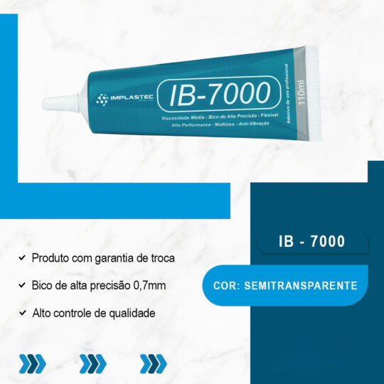 Cola Adesiva para Manutenção Tela Reparo Display de Celular Implastec - IB7000