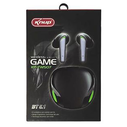 Fone de Ouvido Bluetooth TWS 5.1 Wireless Gamer Knup - KP-TWS07