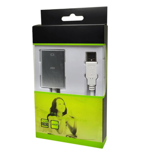 Cabo Adaptador Conversor Usb 3.0 para Hdmi 1080p Placa Multi Telas - AD-902H