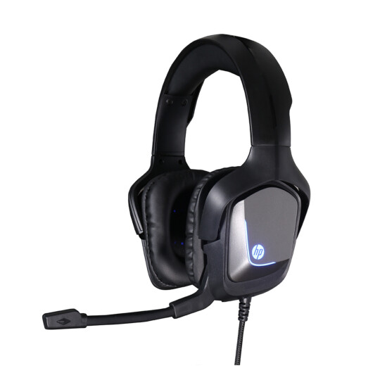 Headset Gamer HP com microfone Estéreo Conexão P2 e Usb Preto - H220