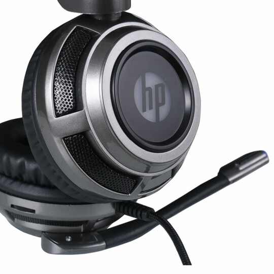 Headset Gamer HP com microfone Estéreo Conexão P2 e Usb Led Preto - H200