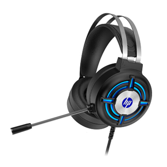 Headset Gamer HP com microfone Estéreo Conexão 2 P2 e Usb Led Preto - H120