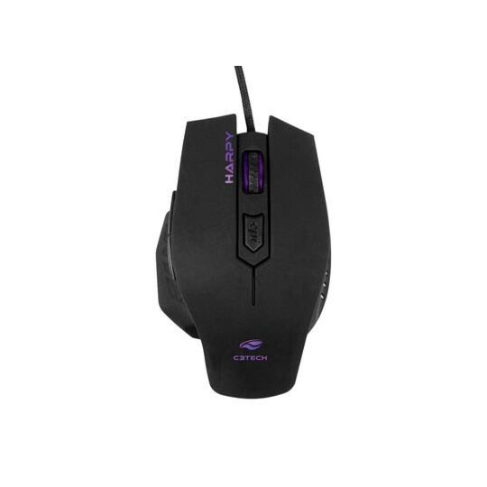 Mouse Gamer C3Tech Usb Led 3200 dpi Harpy Preto - MG-100BK