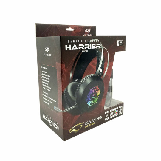 Headset Gamer Usb C3Tech com Microfonee Led Harrier - PH-G330BKV2