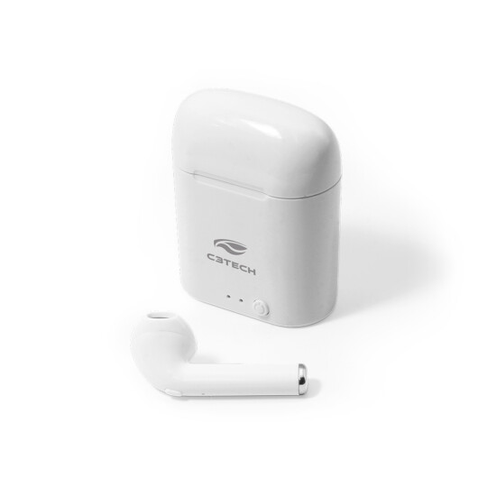 Fone de Ouvido Bluetooth C3Tech Tws BT 5.0 - EP-TWS-20WH