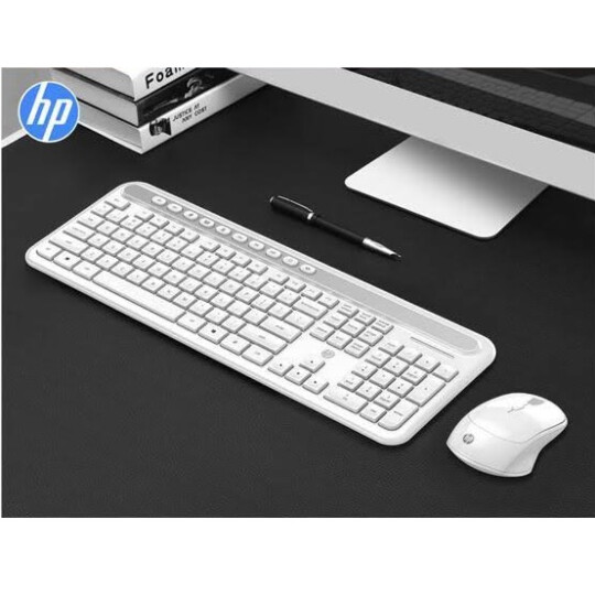Kit Teclado + Mouse sem Fio HP Wireless Multimídia - CS500 Branco