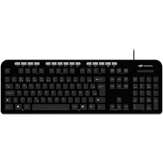 Kit Teclado e Mouse C3Tech Usb Multimídia ABNT2- KT-100BK