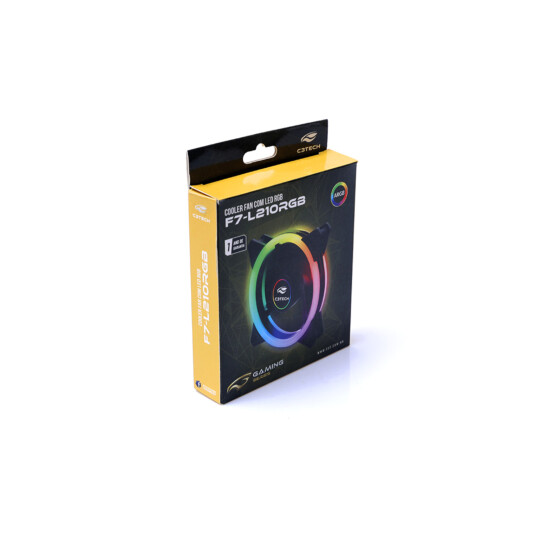 Cooler Fan C3Tech 12cm Com Anel Duplo Led ARGB F7-L210RGB 