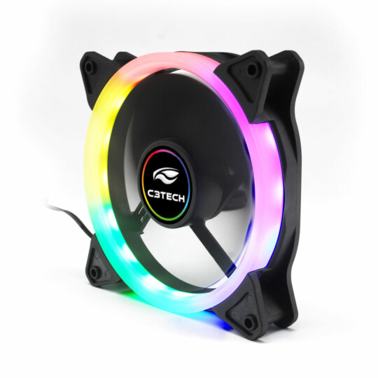 Cooler Fan C3Tech 12cm com Led RGB 5 Cores - F7-L120M