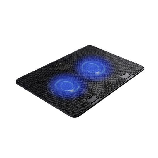 Base Gamer C3Tech para Notebook 2 Coolers LED Azul até 15.6' Silenciosa - NBC-50BK