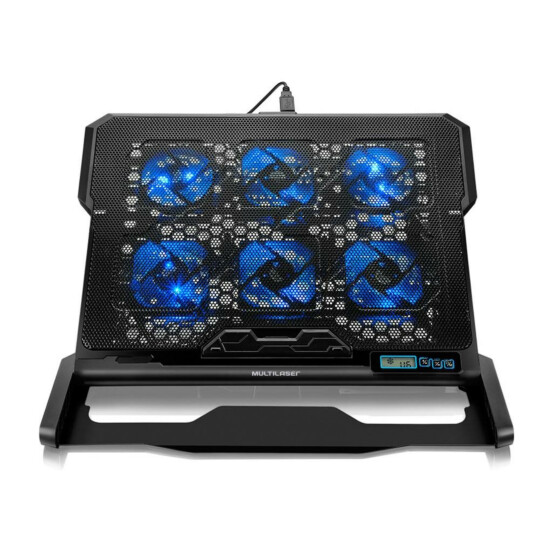 Base Gamer para Notebook Multilaser Hexa com 6 Coolers até 17' - AC282