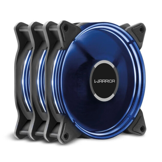 Kit 3 Coolers Warrior Harb 120mm Azul - GA193
