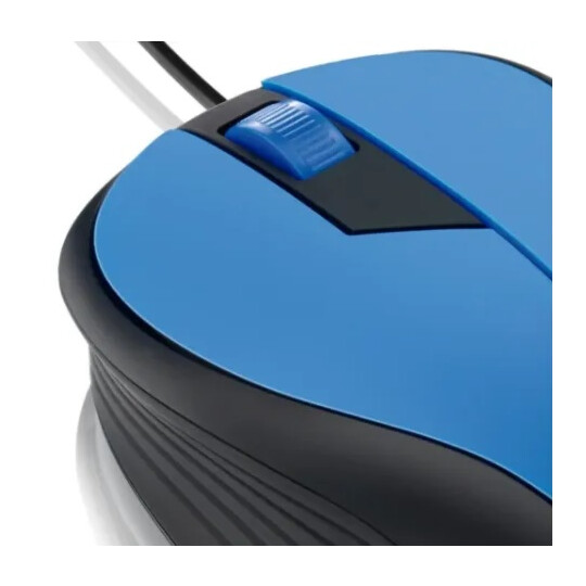 Mouse Óptico Multilaser Emborrachado com Fio Usb 1200dpi Azul - MO226