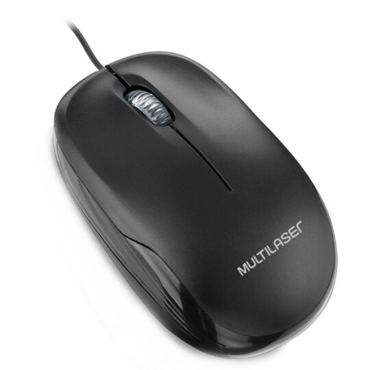 Mouse Multilaser Box Óptico com Fio Usb 1200 dpi Preto - MO255