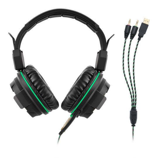 Headset Gamer Warrior Magne P2+Usb com Led Verde - PH143