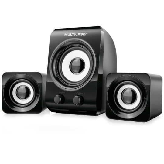 Caixa de Som para PC Multilaser 14w 2.1 Usb Preto - SP172