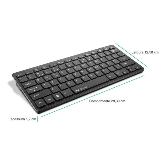 Mini Teclado Multilaser Slim Comfort Usb - TC154