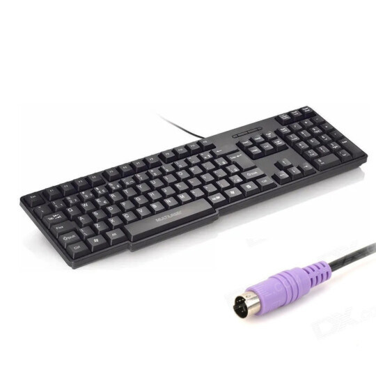 Teclado Multilaser Básico Slim com Conector PS2 Preto - TC225
