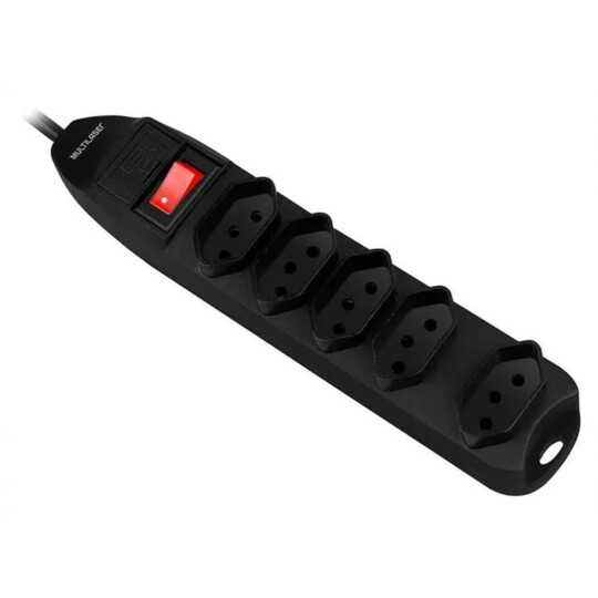 Filtro de Linha Multilaser 5 Tomadas Bivolt Preto - WI297