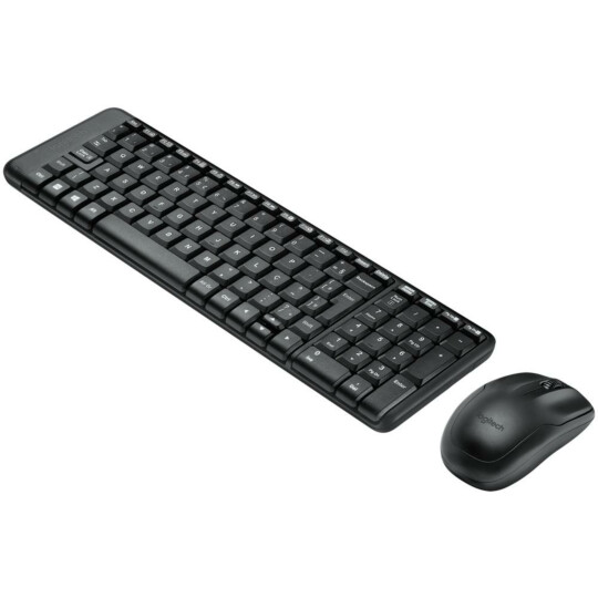 Kit Teclado e mouse sem Fio Logitech Compacto Preto - MK220