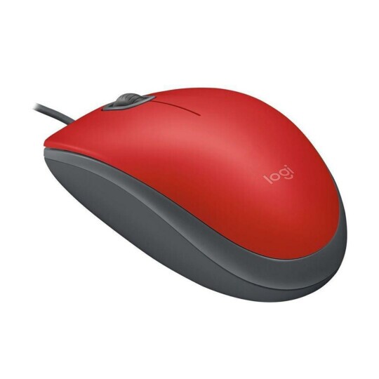 Mouse Logitech com fio Usb e Clique Silencioso Silent - M110 VERMELHO