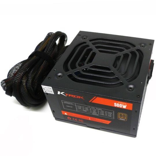 Fonte Gamer Atx 500W Ktrok 80 Plus Bronze Silenciosa - KT-PS500W