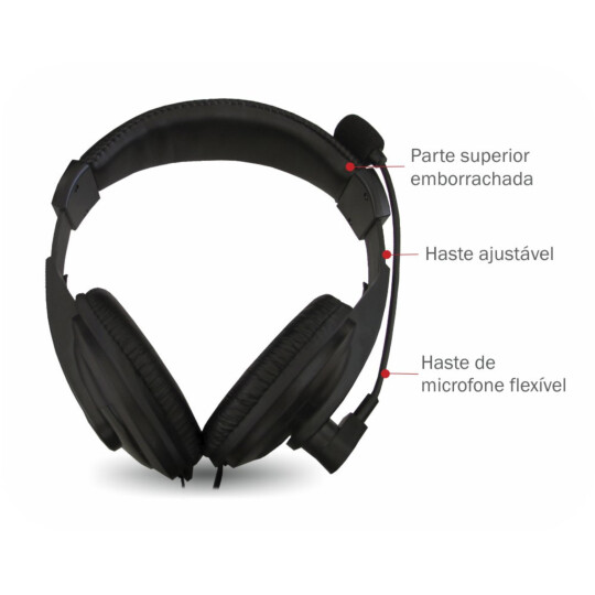 Fone Headset com Microfone 2 P2 3.5mm K-Mex - AR-S7500