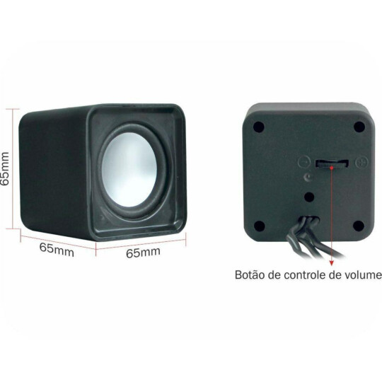 Mini Caixa de Som K-Mex para PC 4W Usb Preta - SP-8900