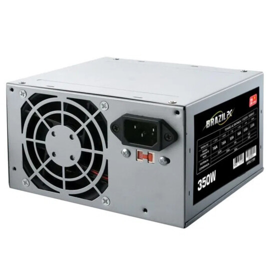 Fonte ATX Brazil Pc 350W Real 24 Pinos Bivolt - BPC-C325E