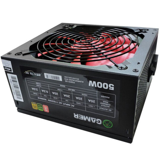 Fonte ATX Brazil Pc 500W Real 80plus Bronze 24 Pinos - BPC/500-80PLUS/B