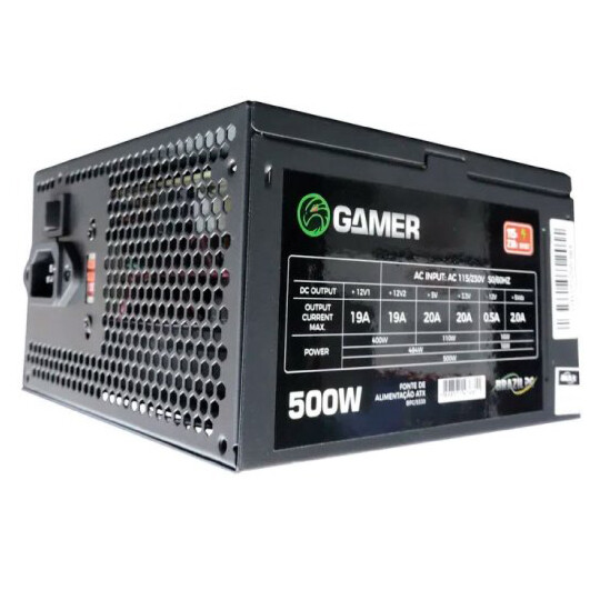 Fonte ATX Brazil PC 500W Real 24 Pinos Bivolt Manual - BPC/5330-B