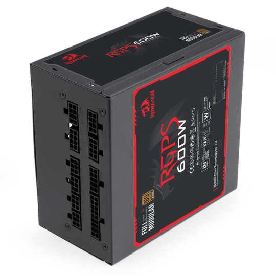 Fonte ATX 600W Redragon RGPS 80 Plus Bronze Modular - GC-PS003-1