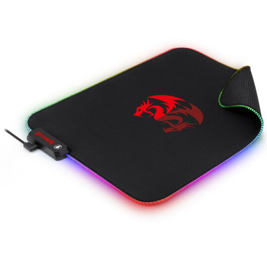 Mousepad Gamer Redragon Pluto 330x260mm Led RGB Grande - P026