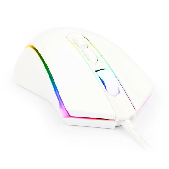 Mouse Gamer Redragon Memealion Chroma Lunar White RGB 8 Botões 10000DPI - M710W-RGB
