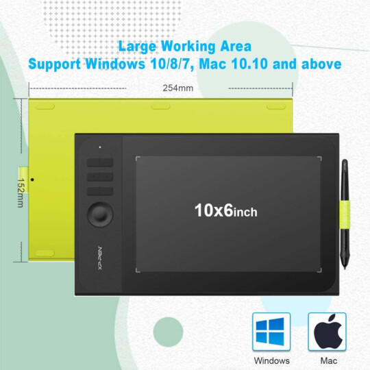Mesa Digitalizadora XP-Pen para Arte Digital Grande 5080 LPI - STAR 06C V2