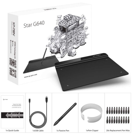 Mesa Digitalizadora XP-Pen para Arte Digital - STAR G640