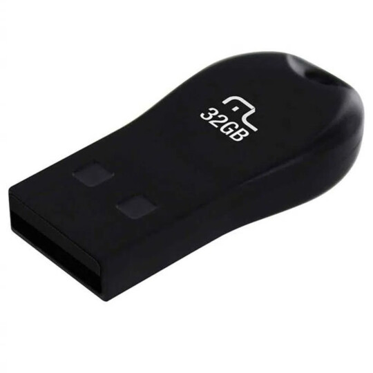 Pen Drive Multilaser Mini 32GB USB 2.0 Preto - PD772