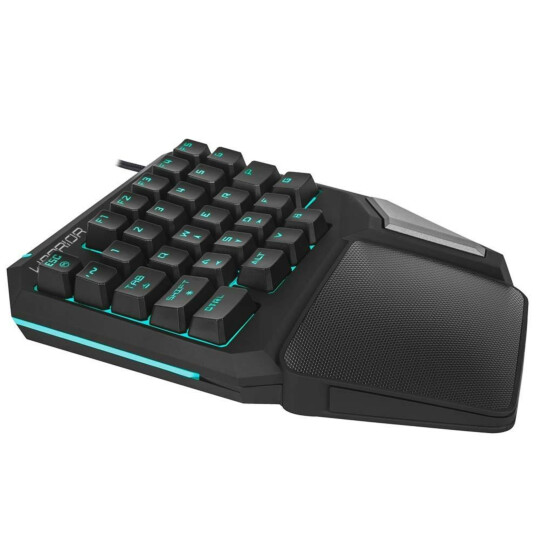 Teclado Gamer Warrior Semi Mecânico Drugi One Hand Led Preto - TC238